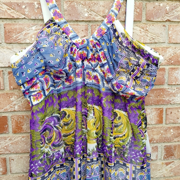 Nine & Co., colorful bohemian dress Size 16 - Picture 4 of 8